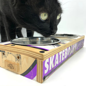 Comedero gato skateboard